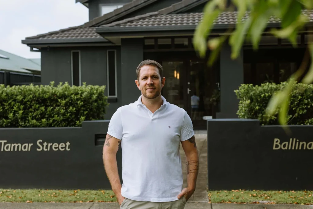 north coast head neck and jaw centre ballina osteopath Leon Erdrich outside their northern rivers clinic in Ballina, NSW