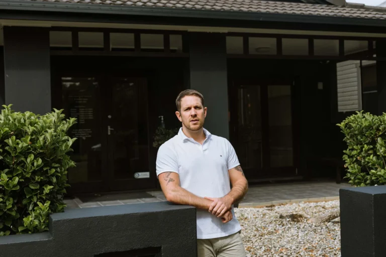 north coast head neck and jaw centre ballina osteopath Leon Erdrich outside their northern rivers clinic in Ballina, NSW
