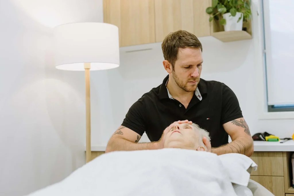 Pateint with neck related issues receives treatment at North Coast Head Neck and Jaw Centre, Ballina, Northern Rivers NSW